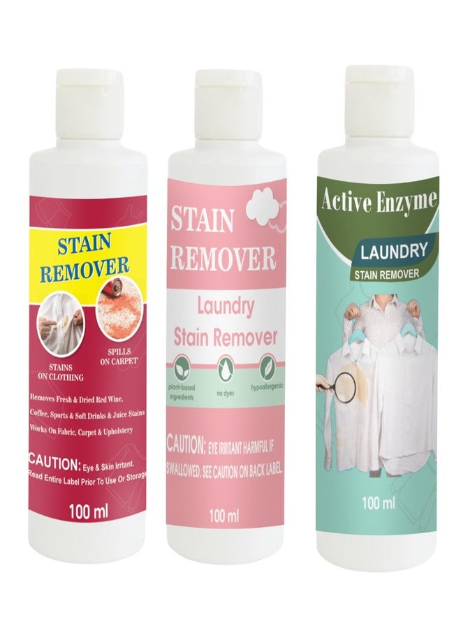 مجموعة مزيلات البقع من توفوس، تتضمن مزيل بقع أحمر، وردي، وفستقي | محلول تنظيف متعدد الأسطح للملابس والأقمشة والمفروشات (100 غرام لكل عبوة) - Image 1